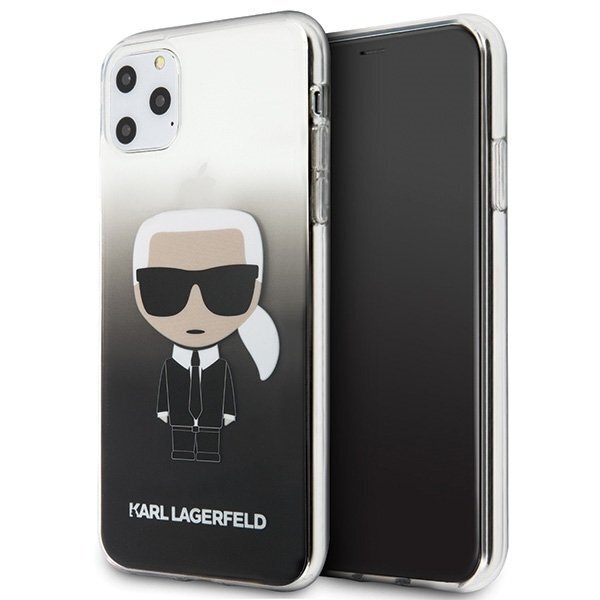 Telefono dėklas Karl Lagerfeld KLHCN65TRDFKBK iPhone 11 Pro Max black Gradient Ikonik Karl kaina ir informacija | Telefono dėklai | pigu.lt