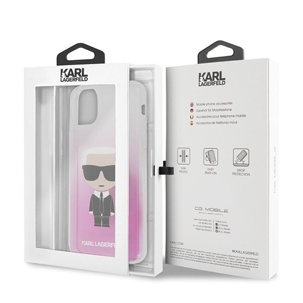 Telefono dėklas Karl Lagerfeld KLHCN65TRDFKPI iPhone 11 Pro Max pink Gradient Ikonik Karl цена и информация | Telefono dėklai | pigu.lt