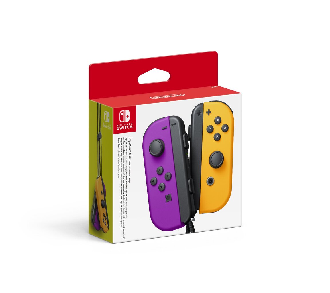 Žaidimų pultelis Nintendo Switch Joy-Con Pair Neon Orange Purple kaina ir informacija | Žaidimų pultai  | pigu.lt