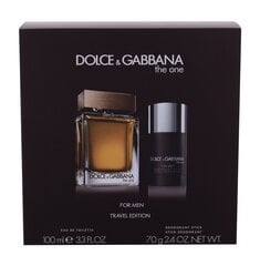 Rinkinys Dolce & Gabbana The One vyrams: EDT, 100 ml + dezodorantas, 70 g kaina ir informacija | Kvepalai vyrams | pigu.lt