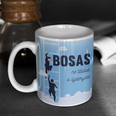 Puodelis Bosas - ne titulas, mėlynas kaina ir informacija | Originalūs puodeliai | pigu.lt