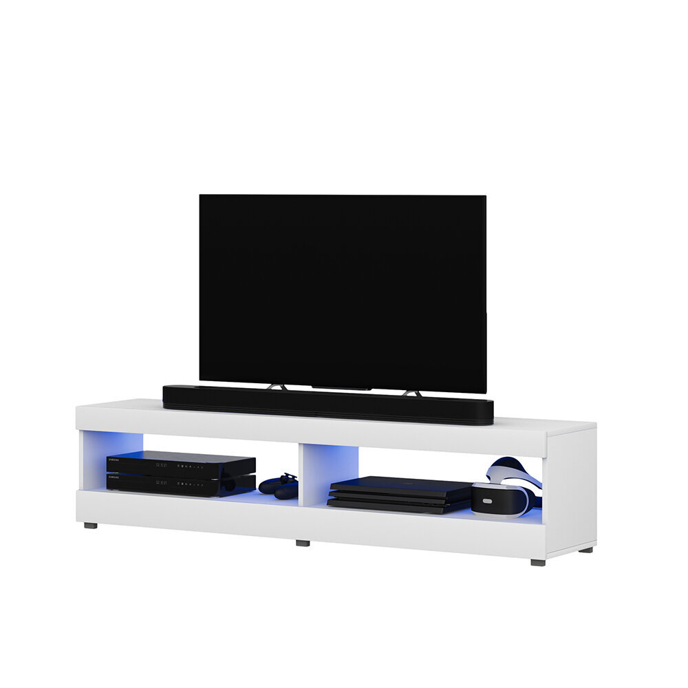 TV staliukas Selsey Viansola LED 100 cm, baltas kaina ir informacija | TV staliukai | pigu.lt