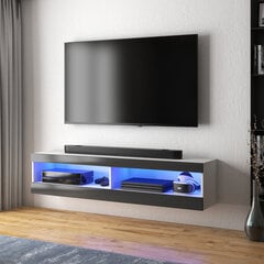 TV staliukas Selsey Viansola LED 100 cm, baltas/juodas kaina ir informacija | TV staliukai | pigu.lt