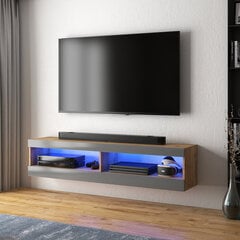 TV staliukas Selsey Viansola LED 100 cm, rudas/pilkas kaina ir informacija | TV staliukai | pigu.lt