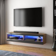 TV staliukas Selsey Viansola LED 100 cm, rudas/juodas kaina ir informacija | TV staliukai | pigu.lt