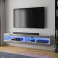 TV staliukas Selsey Viansola LED 140 cm, baltas/pilkas