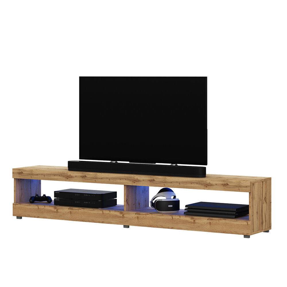 TV staliukas Selsey Viansola LED 140 cm, rudas kaina ir informacija | TV staliukai | pigu.lt