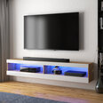 TV staliukas Selsey Viansola LED 140 cm, rudas/baltas