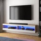 TV staliukas Selsey Viansola LED 140 cm, rudas/baltas kaina ir informacija | TV staliukai | pigu.lt