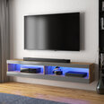 TV staliukas Selsey Viansola LED 140 cm, rudas/pilkas