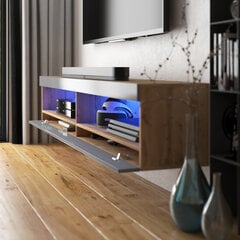 ТВ столик Selsey Viansola LED 140 см, коричневый/серый цена и информация |  Тумбы под телевизор | pigu.lt
