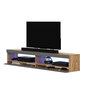 TV staliukas Selsey Viansola LED 140 cm, rudas/pilkas kaina ir informacija | TV staliukai | pigu.lt