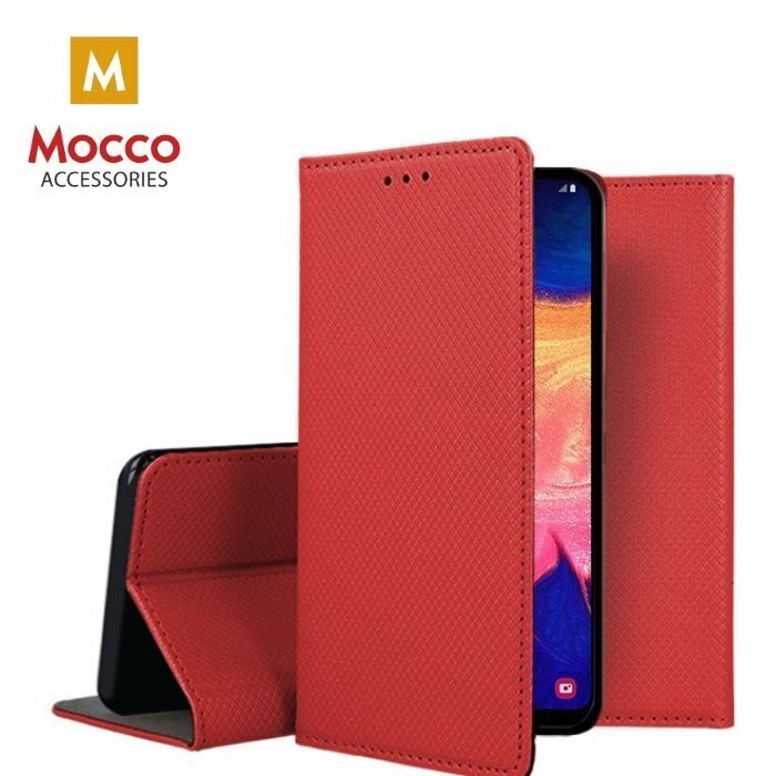 Mocco Smart Magnet Atverčiamas dėklas Samsung Galaxy 2 Core telefonui, Raudona kaina ir informacija | Telefono dėklai | pigu.lt