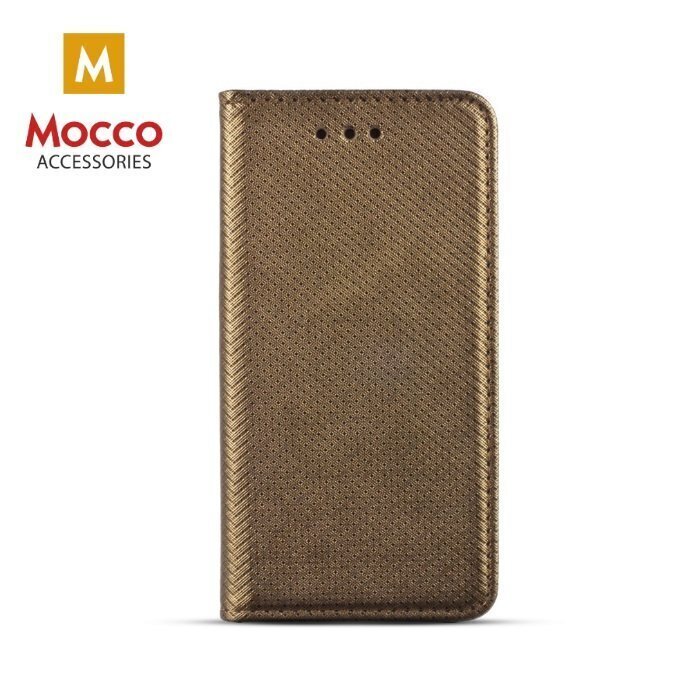 Mocco Smart Magnet Atverčiamas dėklas Samsung Galaxy 2 Core telefonui, Dark Gold kaina ir informacija | Telefono dėklai | pigu.lt