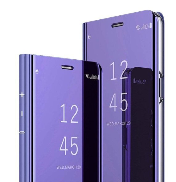 Mocco Clear View, Atverčiamas dėklas Samsung N970 Galaxy Note 10 telefonui, Violetinė kaina ir informacija | Telefono dėklai | pigu.lt