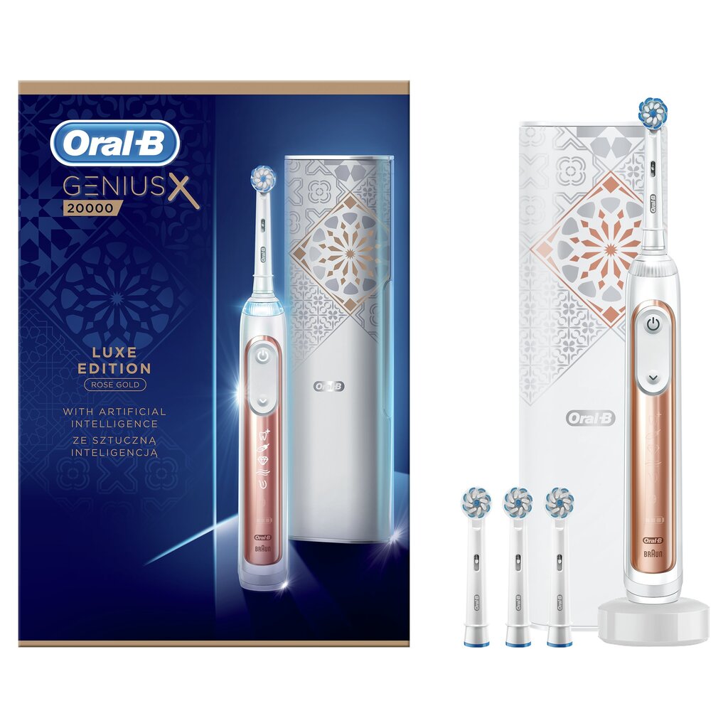 Oral-B Genius X 20000 Sensitive Luxe edition kaina ir informacija | Elektriniai dantų šepetėliai | pigu.lt