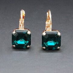 Серьги "Империум (Emerald)" с кристаллами Swarovski™ цена и информация | Серьги | pigu.lt