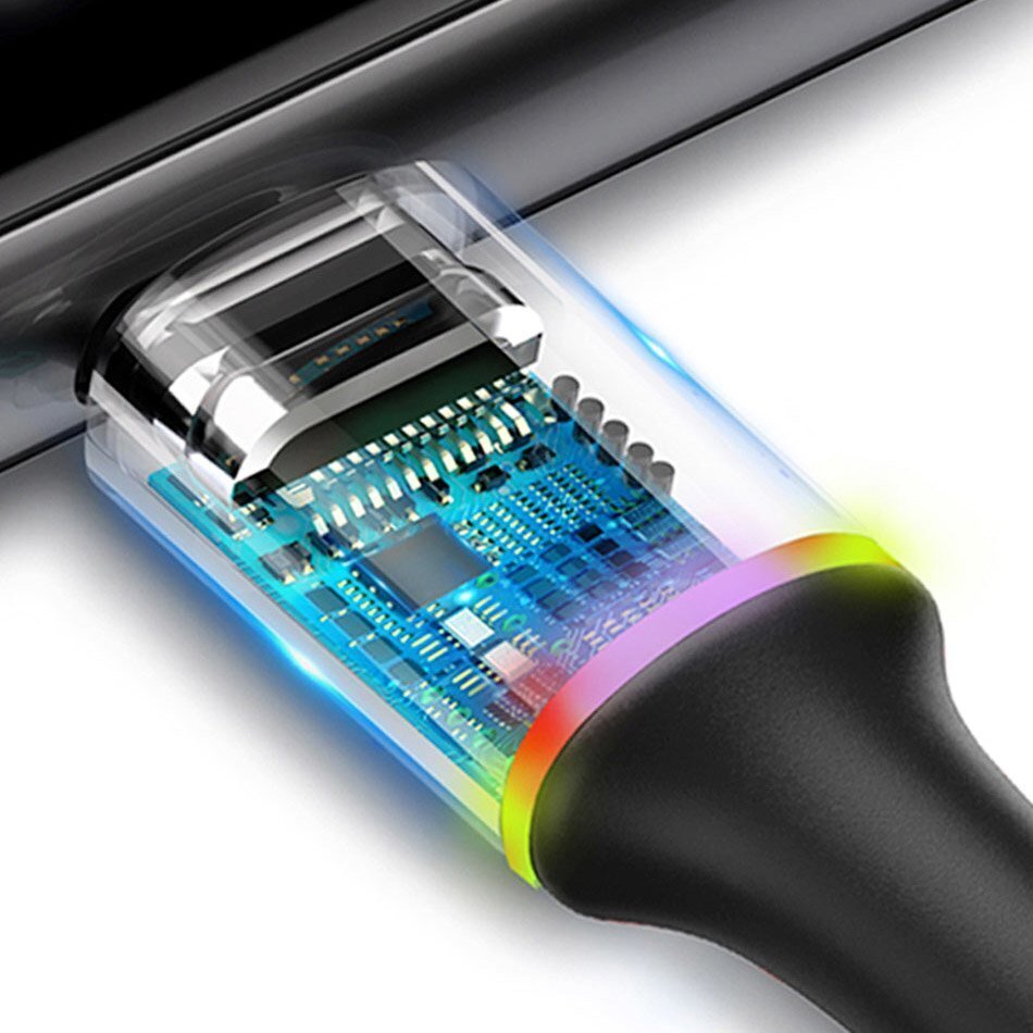 Kabelis Baseus LED USB / USB Type C 3m 2A CATGH-E01 kaina ir informacija | Laidai telefonams | pigu.lt