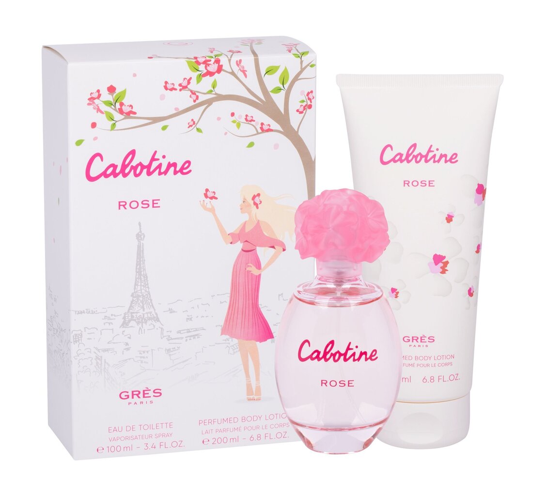 Rinkinys moterims Grès Cobotine Rose: EDT 100 ml + kūno losjonas 200 ml kaina ir informacija | Kvepalai moterims | pigu.lt