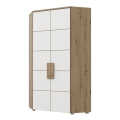 Угловой шкаф Forte Arkina, дуб / белый цена и информация | Шкафы | pigu.lt