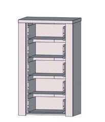 Комод Forte Nelleke 5S, коричневый цена и информация | Комоды | pigu.lt