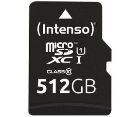 Карта памяти Intenso Micro SDXC UHS-I 512GB цена и информация | Карты памяти для телефонов | pigu.lt