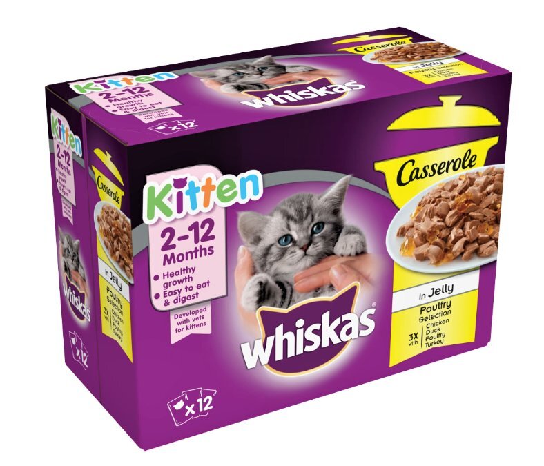 WHISKAS Casserole rinkinys su paukštiena, 12x85 g kaina ir informacija | Konservai katėms | pigu.lt