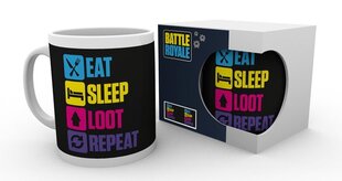 BATTLE ROYALE Eat Sleep Repeat puodukas kaina ir informacija | Žaidėjų atributika | pigu.lt