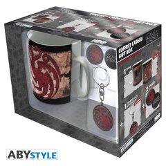 GAME OF THRONES - Pck Mug + Keychain + Badges "Targaryen" dovanų dėžutė kaina ir informacija | Žaidėjų atributika | pigu.lt