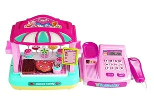 Parduotuvė su kasa ir prekystaliu "Pink", 35 dalių kaina ir informacija | Žaislai mergaitėms | pigu.lt