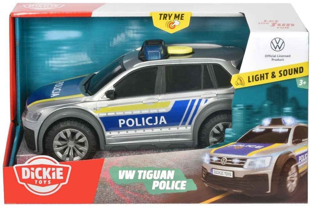 Žaislinis policijos automobilis Dickie Toys Volkswagen Tiguan R-Line kaina ir informacija | Žaislai berniukams | pigu.lt