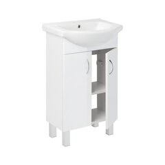 Шкафчик для ванной с умывальником Deftrans Luka Sensea, белый цена и информация | Шкафчики для ванной | pigu.lt