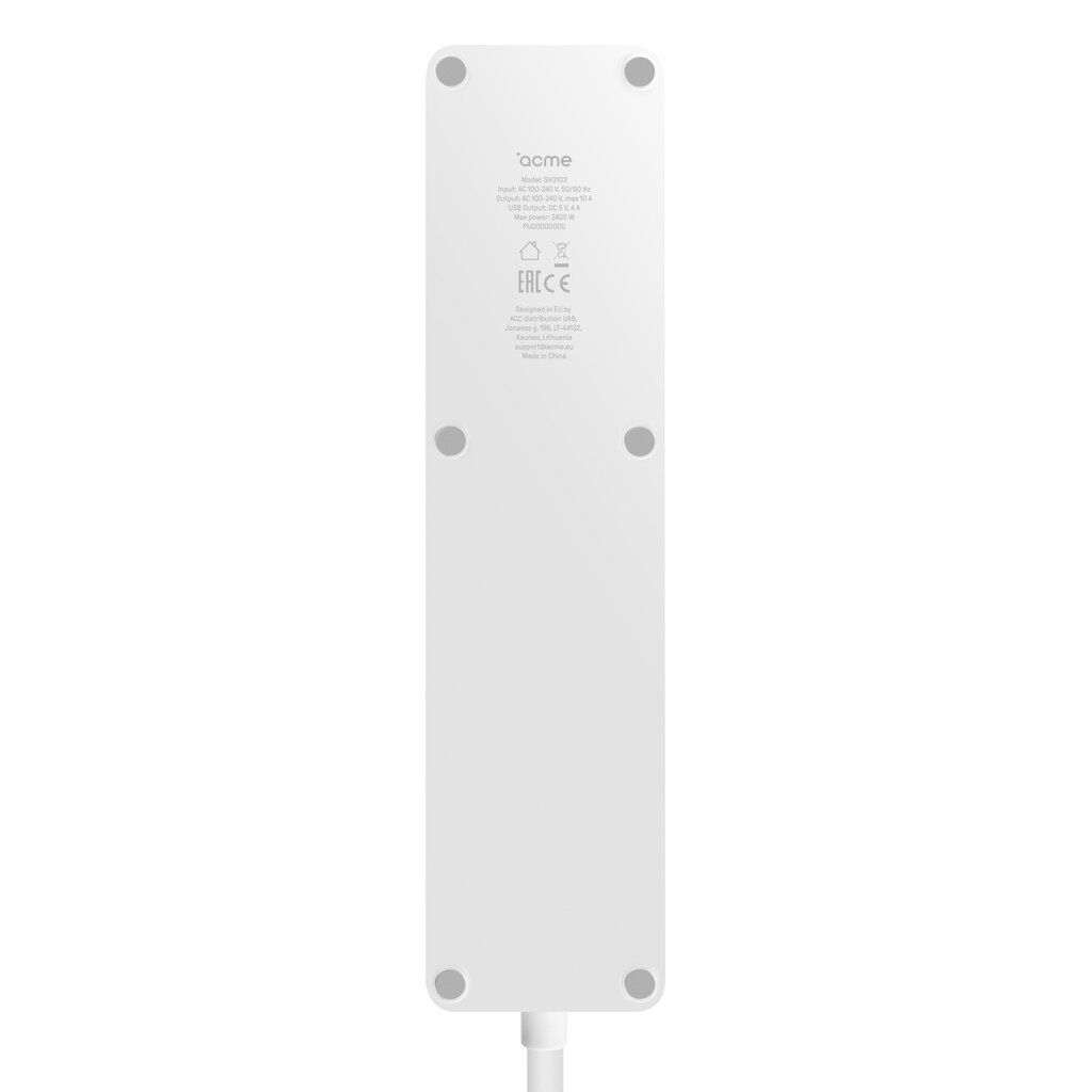 Ilgiklis Acme SH3103 Smart Wifi EU Power Strip kaina ir informacija | Prailgintuvai | pigu.lt