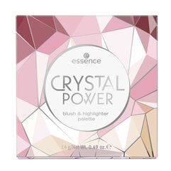 Палетка румян и хайлайтеров "ESSENCE  crystal power blush & highlighter pal." цена и информация | Бронзеры (бронзаторы), румяна | pigu.lt