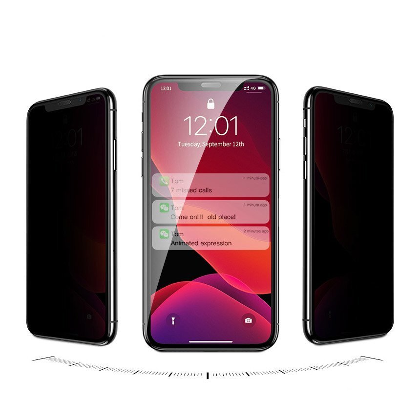 Baseus Curved Privacy Tempered Glass Film SGAPIPH58S-WC01 kaina ir informacija | Apsauginės plėvelės telefonams | pigu.lt