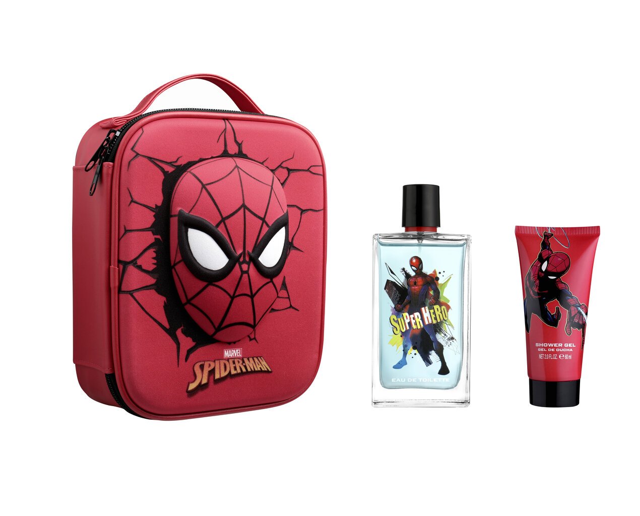 Rinkinys Marvel Spider - Man berniukams: EDT 100 ml + dušo želė 60 ml + kosmetinė kaina ir informacija | Kvepalai vaikams | pigu.lt