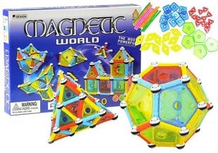 Klocki Magnetyczne Magnetic World 110 Elementów цена и информация | Конструкторы и кубики | pigu.lt