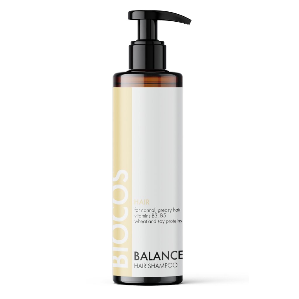 BALANCE natūralus šampūnas normaliems-riebiems plaukams BIOCOS, 250 ml kaina ir informacija | Šampūnai | pigu.lt