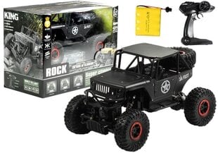 Машинка с дистанционным управлением Jeep R / C 1:18, черная цена и информация | Игрушки для мальчиков | pigu.lt