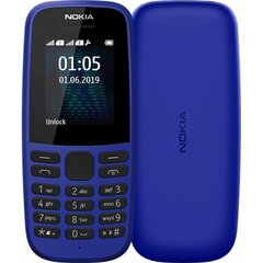 Nokia 105 (2019) Dual SIM Blue kaina ir informacija | Mobilieji telefonai | pigu.lt