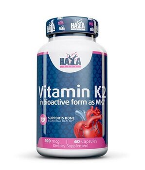 Haya Labs Vitamin K2-Mk7 пищевая добавка 60 капсул. цена и информация | Витамины | pigu.lt