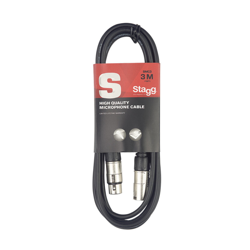 Stagg SMC3, XLR, 3 m kaina ir informacija | Kabeliai ir laidai | pigu.lt