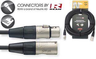 Stagg NMC15R, XLR, 15 m kaina ir informacija | Kabeliai ir laidai | pigu.lt