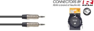 Stagg REAN 2 x 3.5mm miniJack TRS AUX 3m kaina ir informacija | Kabeliai ir laidai | pigu.lt