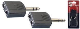 Stagg AC-PMS2PFH, Aux 6.3 мм F/M цена и информация | Адаптеры, USB-разветвители | pigu.lt