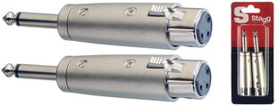 Stagg AC-XFPMH, Aux 6.3 mm M/XLR F kaina ir informacija | Kabeliai ir laidai | pigu.lt