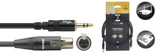 Stagg REAN 3.5мм miniJack TRS AUX - 4pin miniXLR 1.5м цена и информация | Кабели и провода | pigu.lt