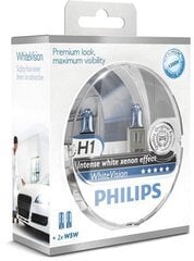 Philips White Vision Intense white xenon effect H1, 2vnt. + 2vnt. x W5W kaina ir informacija | Philips Elektros įranga | pigu.lt