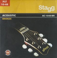 Stygos akustinei gitarai Stagg AC-1048-BR Bronze 0.010 - 0.048 kaina ir informacija | Priedai muzikos instrumentams | pigu.lt