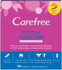 Carefree Flexiform įklotai, 56 vnt kaina ir informacija | Tamponai, higieniniai paketai, įklotai | pigu.lt